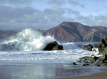 Wave, waves, beaches HD wallpaper