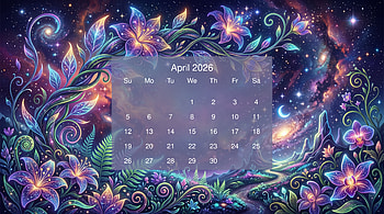 April 2026 Calendar HD wallpaper