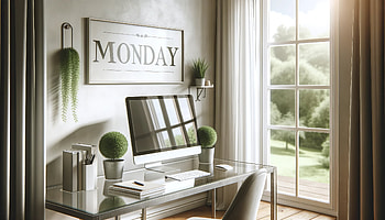 Sunny Monday Home Office, monday, office, workspace, Modern, interior HD wallpaper