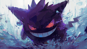 Gengar in Action: Stunning Pokémon, Pokemon, Gengar (Pokémon), water, ghost pokémon, Artwork HD wallpaper