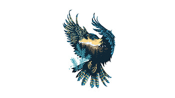 Eagle Minimal , eagle, minimalism, minimalist, artist, artwork, digital-art HD wallpaper