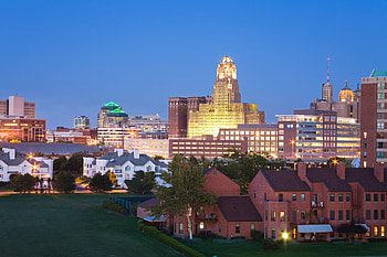 Buffalo Skyline, Travels, Cityscape at dusk, Upstate New York HD wallpaper