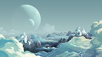Artwork Illustration Mountains Sky Digital Art, artwork, illustration, mountains, sky, digital-art HD wallpaper