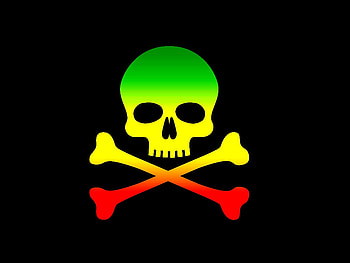 rasta skull, raggatek, black, rasta, skull, labrano, green, yellow, red, gizzzi HD wallpaper