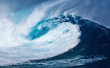 Waves, blue, nature, ocean HD wallpaper
