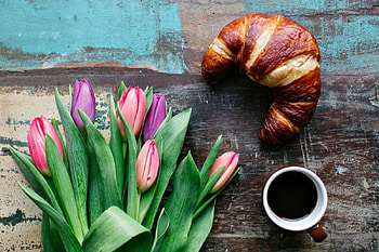 With Love, tulip, tulips, cup, cup of coffee, coffee time, still life, coffee, nature, flowers, for you HD wallpaper
