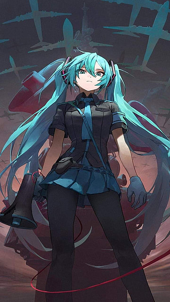 Hatsune Miku, art, cartoon HD phone wallpaper