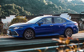 Toyota Camry Hybrid, , side view, 2021 cars, CN-spec, Toyota Camry 70, Blue Camry, japanese cars, Toyota HD wallpaper