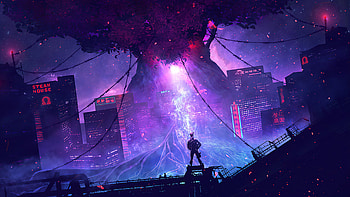 Damaged City , artist, artwork, digital-art, deviantart HD wallpaper