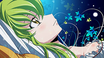 C.C, sexy, hot, cute, cc, beautiful, beauty, anime girl, code geass, flowers, blushing, blush HD wallpaper