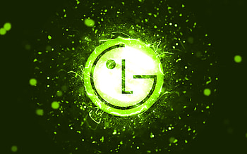 LG lime logo, , lime neon lights, creative, lime abstract background, LG logo, brands, LG HD wallpaper