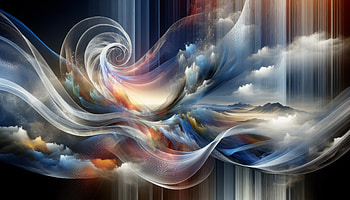 Abstract Mountain Swirl, Abstract, Digital Art, cloud, swirling pattern, landscape HD wallpaper