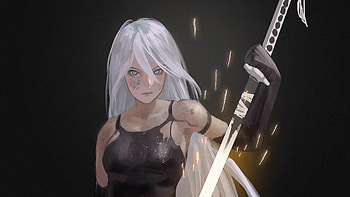 Nier Automata A2 Artwork, nier-automata, 2017-games, games, artwork, artist, digital-art HD wallpaper