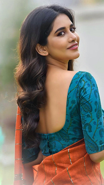 Nabha natesh, saree beauty, telugu actress HD phone wallpaper