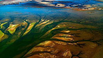Satellite Aerial View Of River Mountain Nature HD wallpaper