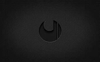Uhlsport carbon logo, , grunge art, carbon background, creative, Uhlsport black logo, brands, Uhlsport logo, Uhlsport HD wallpaper