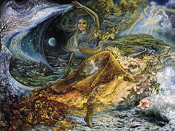 Dance of seasons, josephine wall, seasons, fantasy, art HD wallpaper