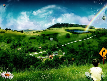 Landscape, Art HD wallpaper