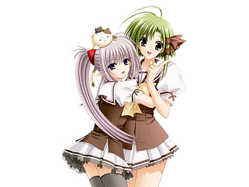 Asa And Primula, asa, primula, kitty, anime, shuffle HD wallpaper