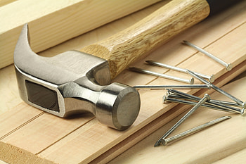Miscellanea, Miscellaneous, Wood, Tree, Nails, Hammer HD wallpaper