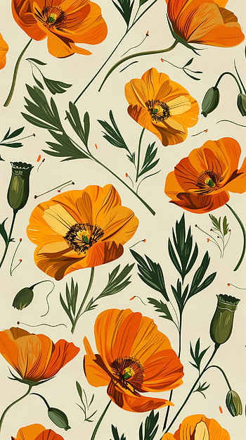 Golden Poppy Bloom, flower HD phone wallpaper
