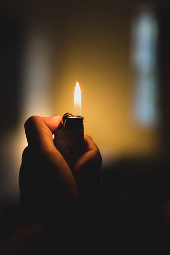 Fire, Dark, Hand, Miscellanea, Miscellaneous, Lighter HD phone wallpaper