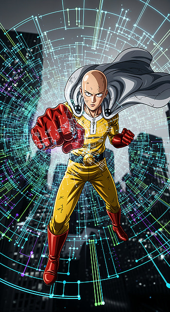 Saitama Strike - One-Punch Man , One-Punch Man, Saitama (One-Punch Man), Anime, superhero HD phone wallpaper