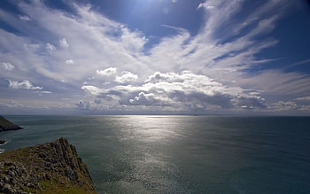 Sky over sea, sky, nature HD wallpaper