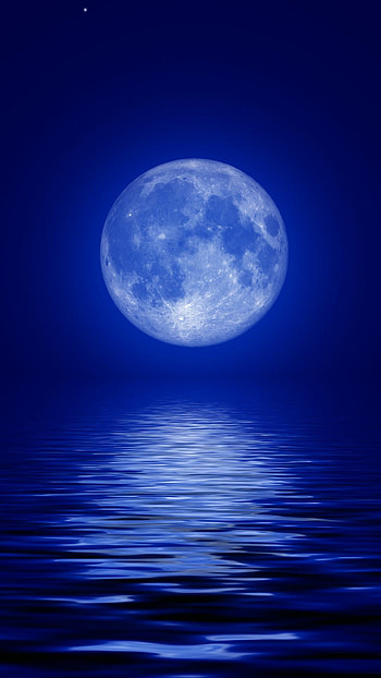 Blue moonlight, Tranquil ambiance, Nighttime serenity, Enigmatic beauty HD phone wallpaper
