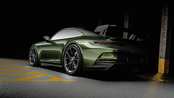 Green Porsche 918 Rear, porsche-918, porsche, cars, artist, behance HD wallpaper