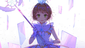 Beautiful, green eyes, Sakura Kinomoto HD wallpaper