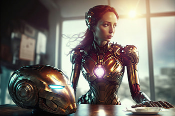 Iron Woman As A Disembodied Hex, iron-man, superheroes, artist, artwork, digital-art HD wallpaper