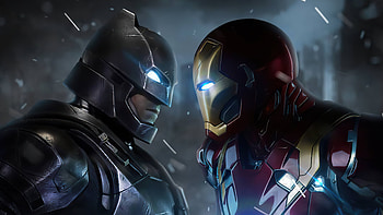 Iron Man V Bat Man , iron-man, batman, superheroes, artwork, artist HD wallpaper