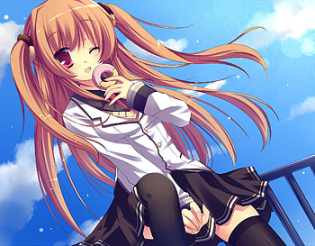 Anime, girl, school, art HD wallpaper