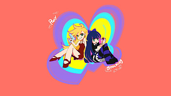 PAnty and Stocking, gothic, blonde, knee socks, goth, panty and stocking with garterbelt, stocking, panty, lolita HD wallpaper