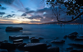 portlock, sunset HD wallpaper