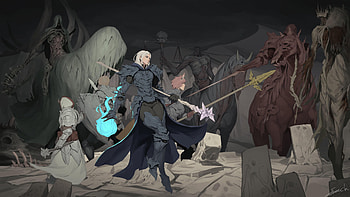 Battle mage, Mage party, Sonech women, Mage protection HD wallpaper