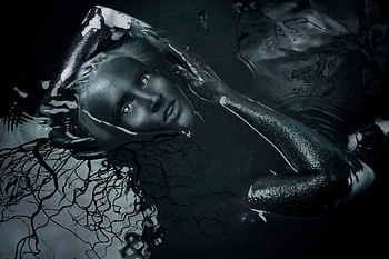 art * graphy, artwork, white, black, digital, graphy, art, wp, woman HD wallpaper
