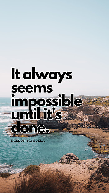 Mandela Quote, landscape, motivational, quote, Abstract, Celebrity HD phone wallpaper