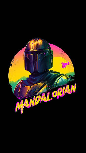 Retro, The Mandalorian HD phone wallpaper