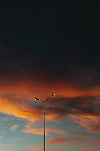 Twilight, Clouds, Miscellanea, Miscellaneous, Dusk, Evening, Lamp Post, Lamppost HD phone wallpaper