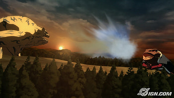 WATER STYLE GIANT WATER BALL, versus, gamubuta, naruto, shukaku HD wallpaper