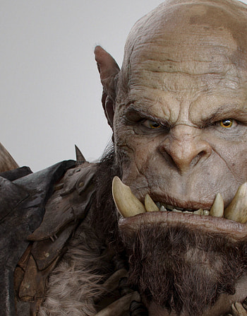 Warcraft Movie, Orc character, Close-up view HD phone wallpaper