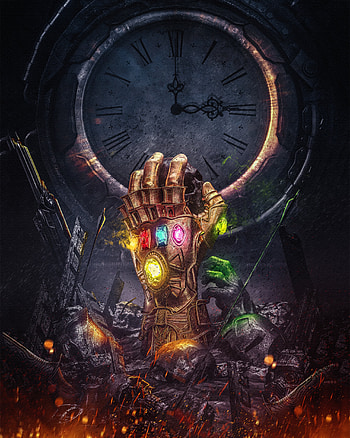 Infinity gauntlet, thanos, infinity stones, fantasy, artwork HD phone wallpaper