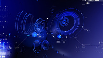 Blue Tech Circles Stills HD wallpaper