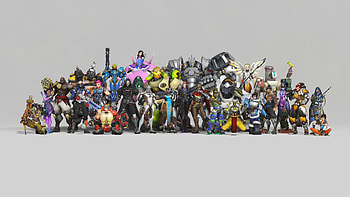 Overwatch anniversary, all characters, video game HD wallpaper