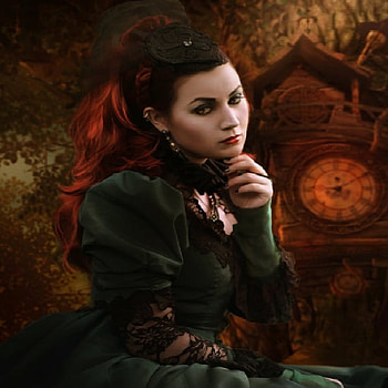 Thinking like a vampire, thinking, girl, vampire HD wallpaper