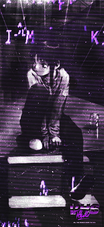 Lain, aesthetic, vhs, magenta, music, serial, experiments, purple, anime, edgy HD phone wallpaper