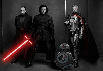 Star Wars The Last Jedi Cast Monochrome, star-wars-the-last-jedi, 2017-movies, movies, star-wars, kylo-ren HD wallpaper
