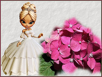 Easter Doll with flowers, pink, doll, fairie, easter, beautiful, flowers HD wallpaper